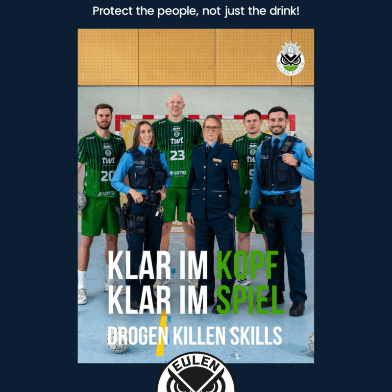 Kooperation Eulen Ludwigshafen, Polizei Rheinland-Pfalz, DropDetective, Marc André Gerbes, Social Impact, Awareness und Aufklärung
