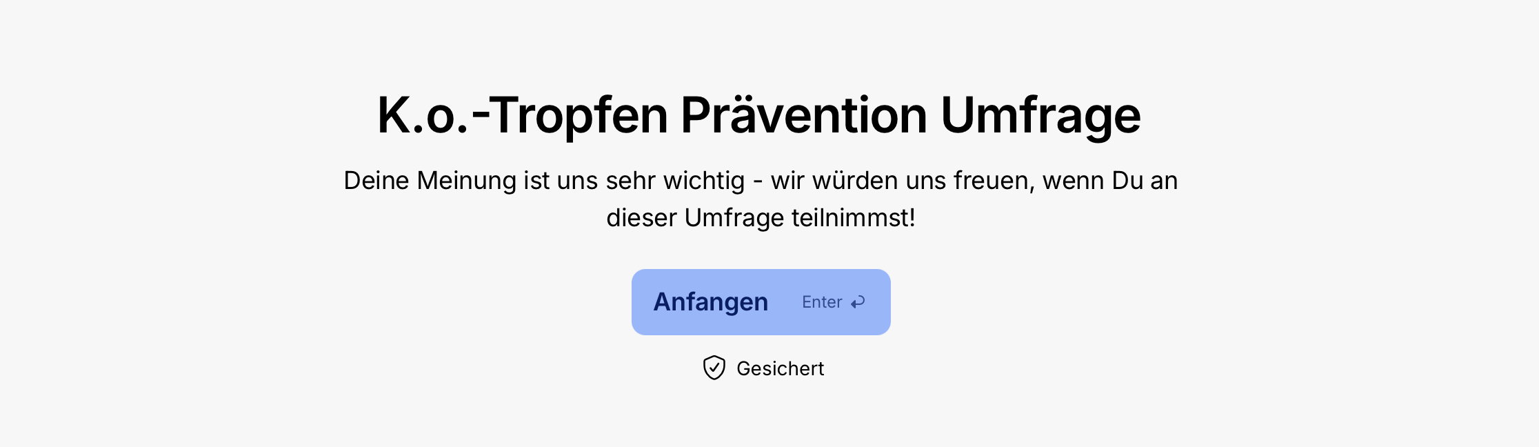 Umfrage K.o.-Tropfen Prävention